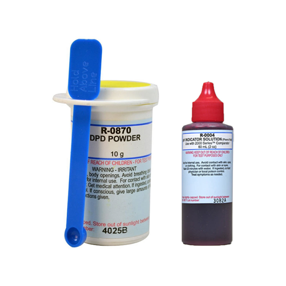 Taylor R-0004 2 Oz pH Indicator Phenol and R0870-I DPD Powder Reagent 10 Grams