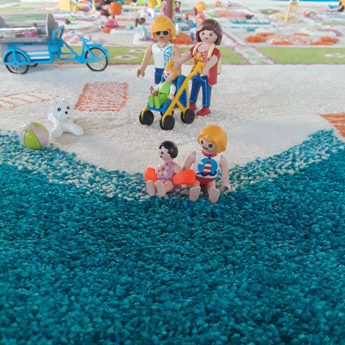 IVI 3D Play Carpet 71 x 52.5 Inch Beach House Floor Rug Mat for Kids, Large - VMInnovations