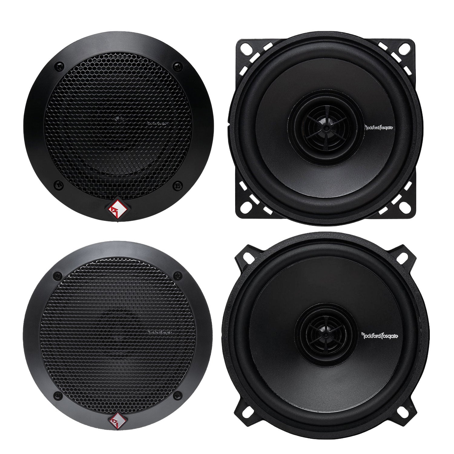 Rockford Fosgate R14X2 4 Inch Speaker (Pair) & R1525X2 5.25 Inch Speaker (Pair)