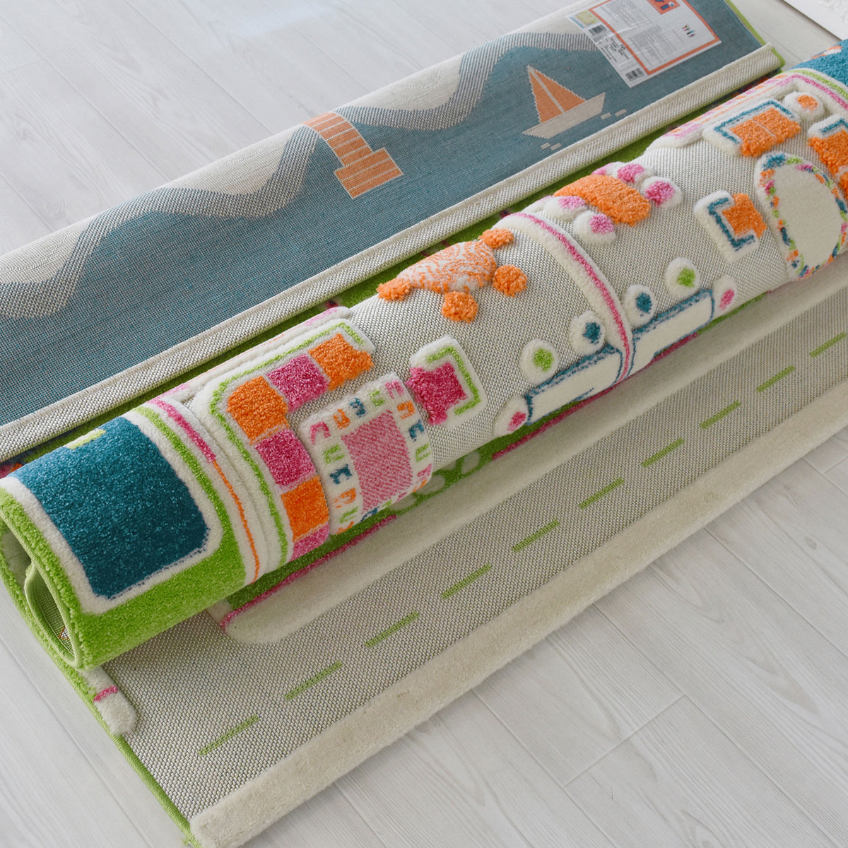 IVI 3D Play Carpet 71 x 52.5 Inch Beach House Floor Rug Mat for Kids, Large - VMInnovations