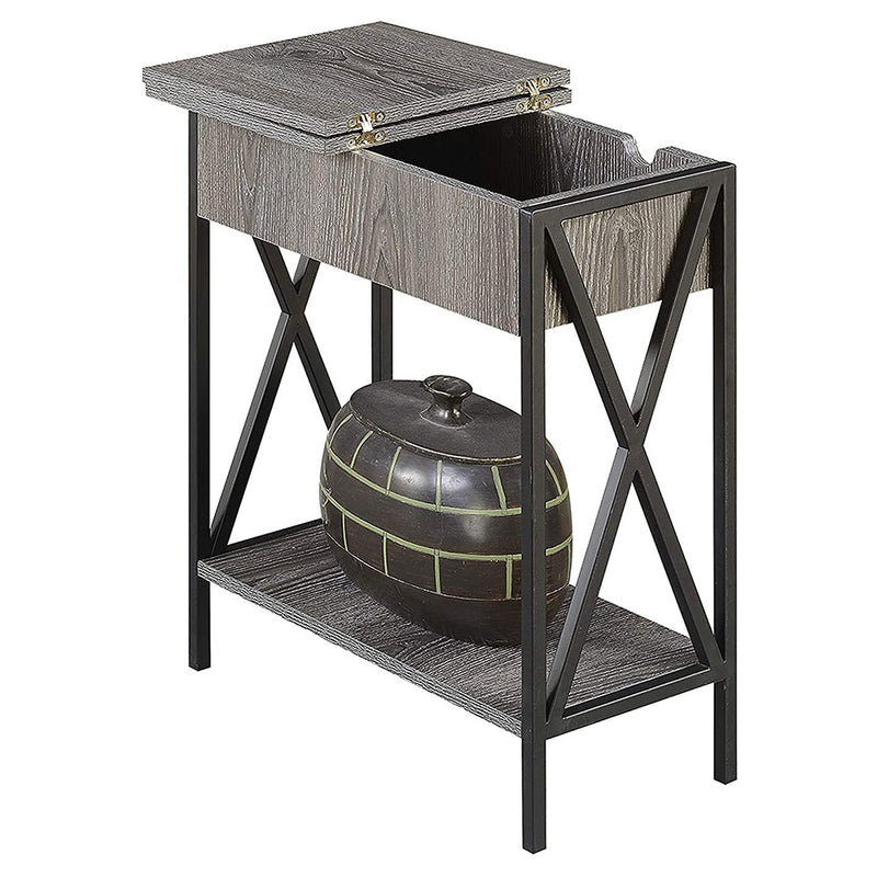 Convenience Concepts Tuscon Flip Top End Table w/Charging and Storage(For Parts)