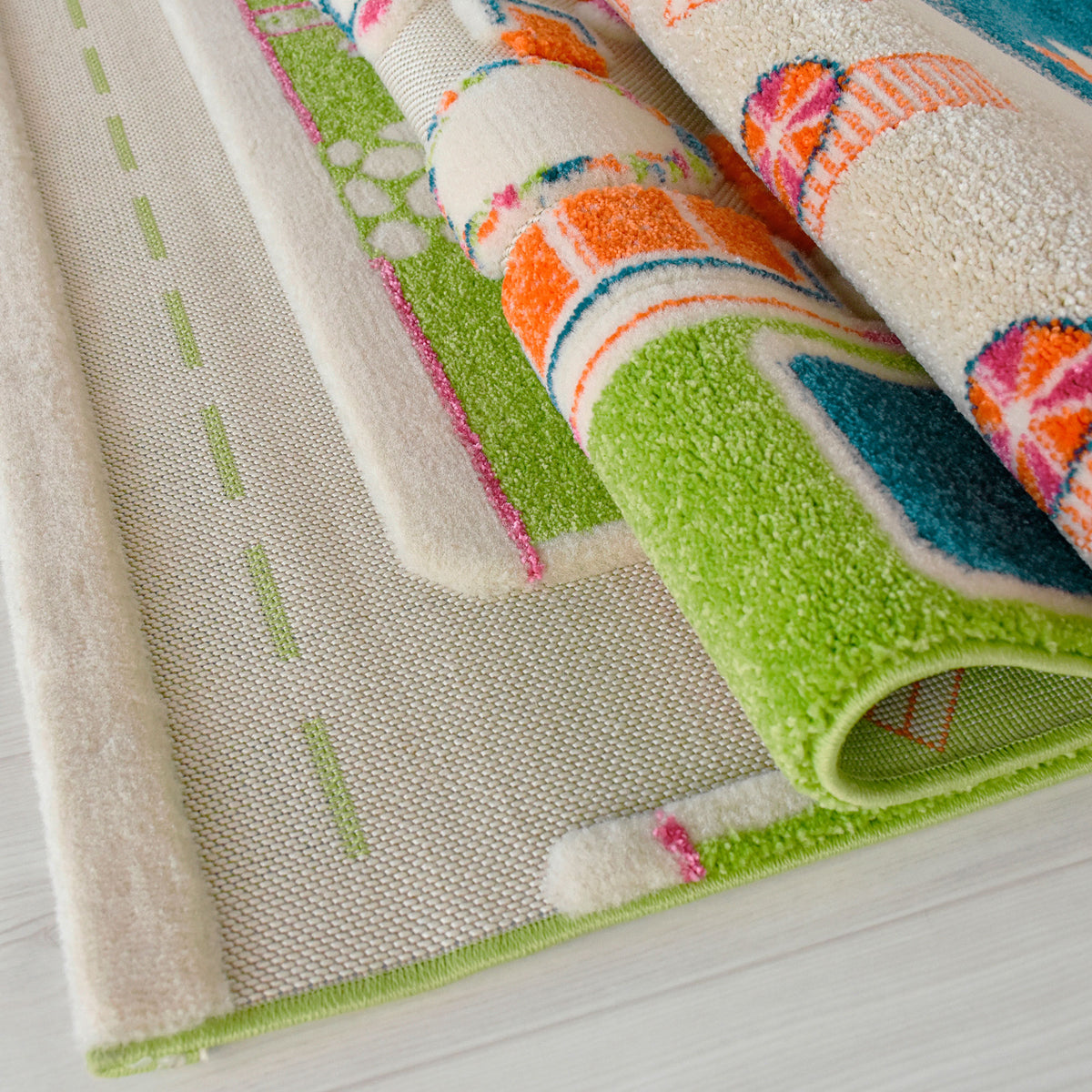 IVI 3D Play Carpet 71 x 52.5 Inch Beach House Floor Rug Mat for Kids, Large - VMInnovations