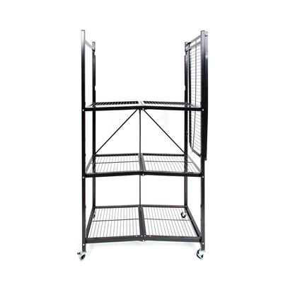 Origami 4-Shelf Large Heavy-Duty Storage Racks, Black (Used) - VMInnovations