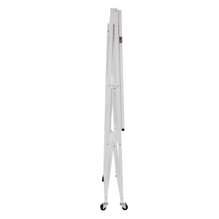 Origami 4 Tier Heavy Duty Multi Purpose Storage Rack w/ Wheels, White (2 Pack)