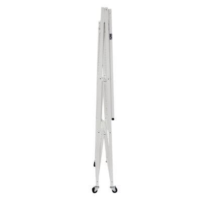 Origami 4 Tier Heavy Duty Multi Purpose Storage Rack w/ Wheels, White (2 Pack)