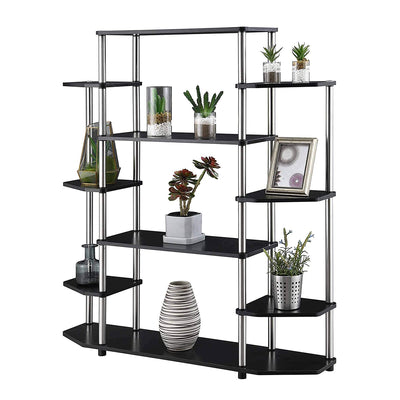 Convenience Concepts Designs2Go Wall Unit Storage Bookshelf Decor, Wood (Black)