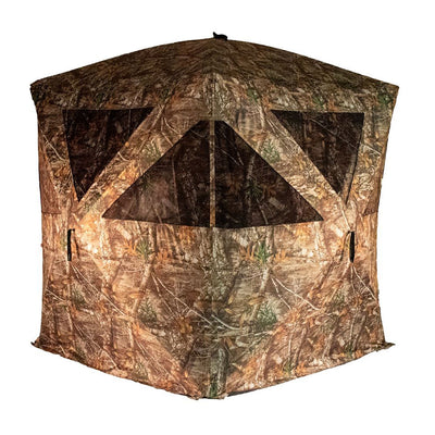 Rhino Blinds R500-RTE RealTree Edge 3 to 4 Person Hunting Ground Blind, RealTree
