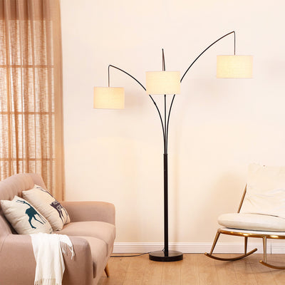 Brightech Trilage 9.5 Watt LED Bulb 3 Lights with Shades Arc Floor Lamp (Used)