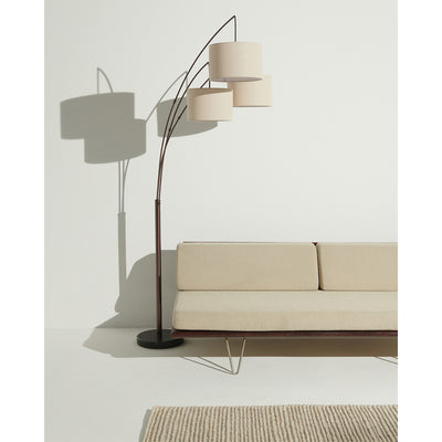 Brightech Trilage 9.5 Watt LED Bulb 3 Lights with Shades Arc Floor Lamp (Used)