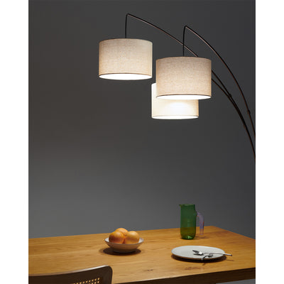 Brightech Trilage 9.5 Watt LED Bulb 3 Lights with Shades Arc Floor Lamp (Used)