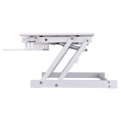 Rocelco Standing Desk Converter 32 Inch Adjustable Height Support Riser, White