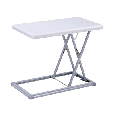 Rocelco Portable 19 Inches Adjustable Height Support Standing Desk Riser, White