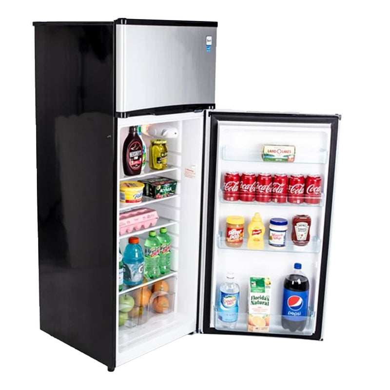Avanti 7.4 Cubic Foot Apartment Size Refrigerator, Black Platinum (Damaged)