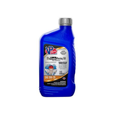 VP Racing Fuels Full Synthetic Pro Grade Racing Oil, Quart SAE 0W-20 (6 Pack)