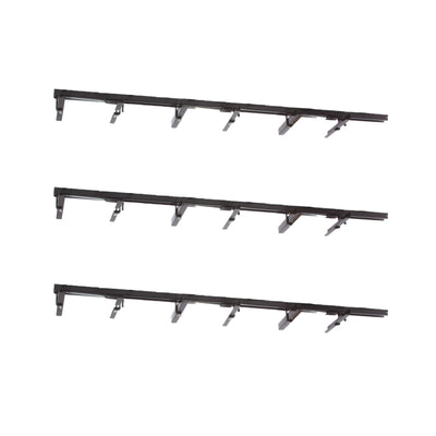 Up-Rite 10 Foot Adjustable Overhead Garage Ceiling Storage Tote Rack (3 Pack)