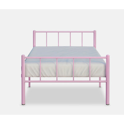 Rack Furniture Austin Steel Twin Size Home Furniture Bedroom Kid Bed Frame, Pink