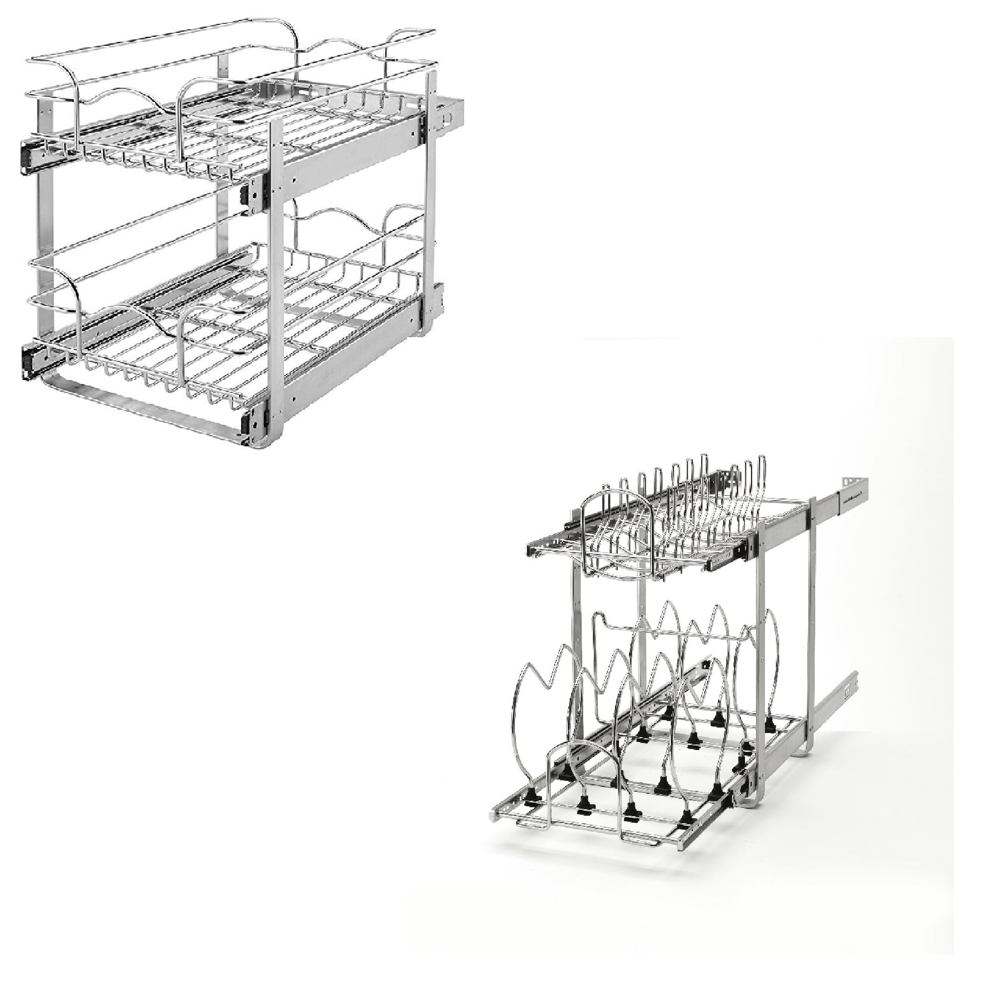 Rev-A-Shelf Deep Base Kitchen Cabinet Pull Out Organizer, 2 Different Sizes - VMInnovations