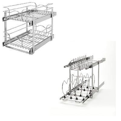 Rev-A-Shelf Deep Base Kitchen Cabinet Pull Out Organizer, 2 Different Sizes - VMInnovations