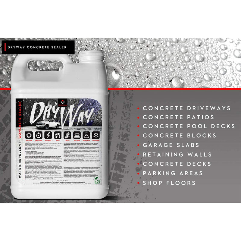 RadonSeal DryWay Outdoor Concrete Driveway Clear Penetrating Sealer, 5 Gallon