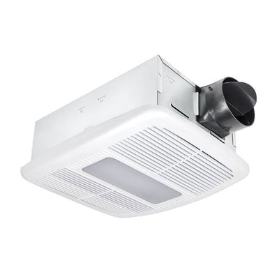 Delta Electronics 80 CFM Bath Fan LED Dimmable Light with Heater, White (2 Pack)