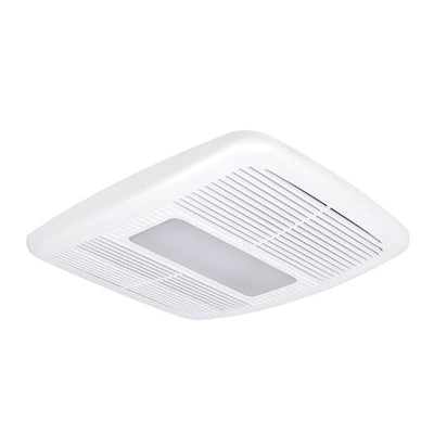 Delta Electronics 80 CFM Bath Fan LED Dimmable Light with Heater, White (2 Pack)
