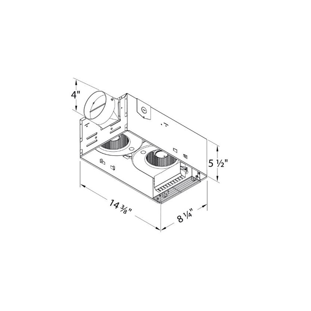Delta Electronics 80 CFM Bath Fan LED Dimmable Light with Heater (Open Box) - VMInnovations