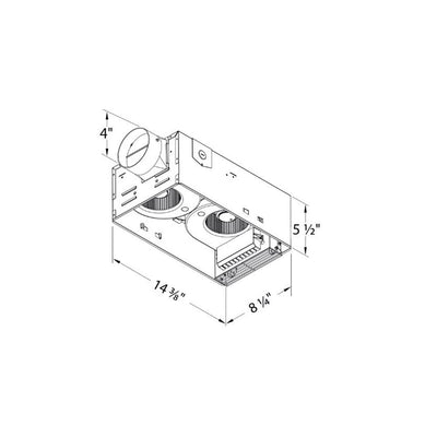 Delta Electronics 80 CFM Bath Fan LED Dimmable Light with Heater (Open Box)