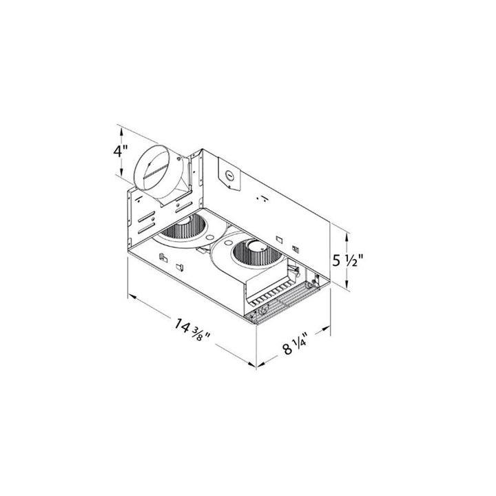 Delta Electronics 80 CFM Bath Fan LED Dimmable Light with Heater (Open Box)