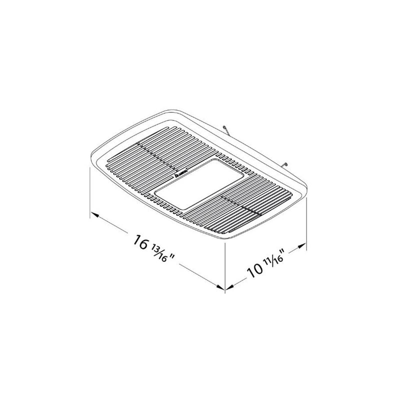 Delta Electronics 80 CFM Bath Fan LED Dimmable Light with Heater (Open Box)