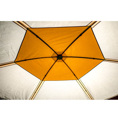 CLAM Quick-Set Escape/Sky Screened Gazebo Canopy Tent Rain Fly Tarp, Tan (Used)