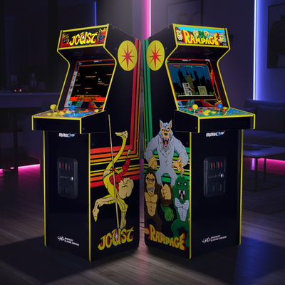 Arcade1Up Rampage, Joust Deluxe Arcade Machine with 14 Classic Midway Games