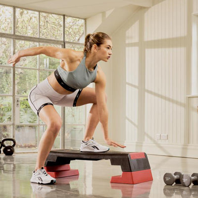 Reebok Fitness Aerobic and Strength Training Workout Step, Red (Open Box)