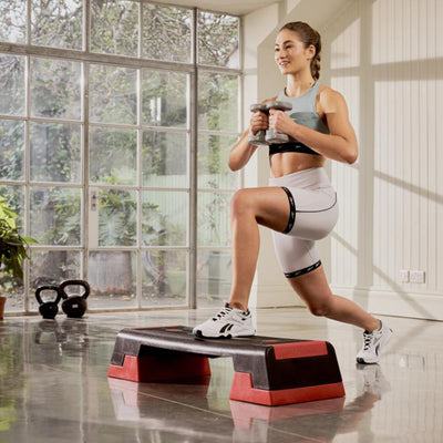 Reebok Fitness Aerobic and Strength Training Workout Step, Red (Open Box)