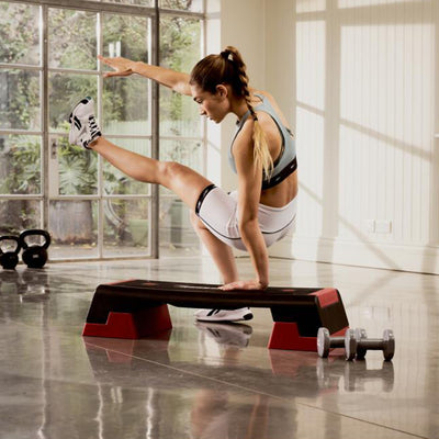 Reebok Fitness Aerobic and Strength Training Workout Step, Red (Open Box)