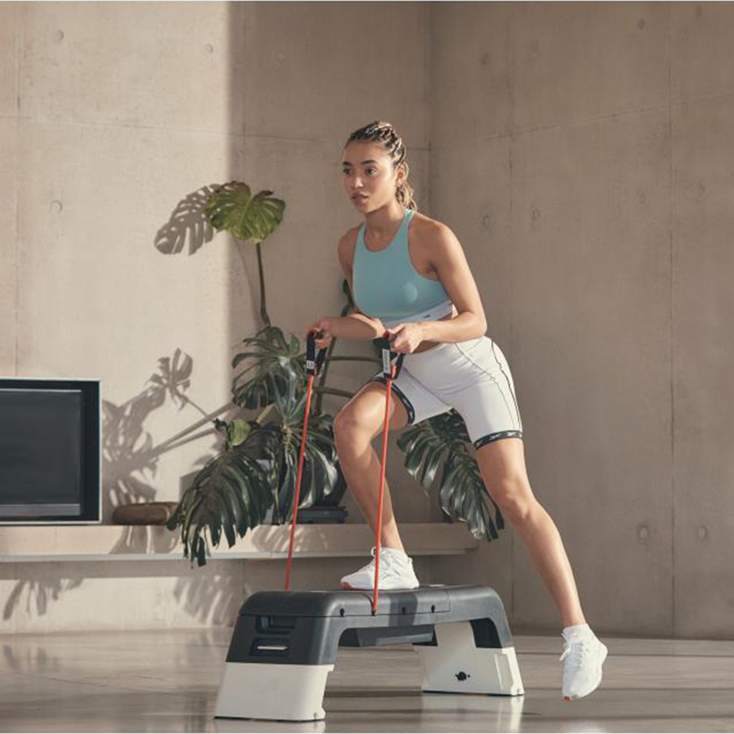 Reebok Fitness Multipurpose Aerobic and Strength Training Workout Deck, White