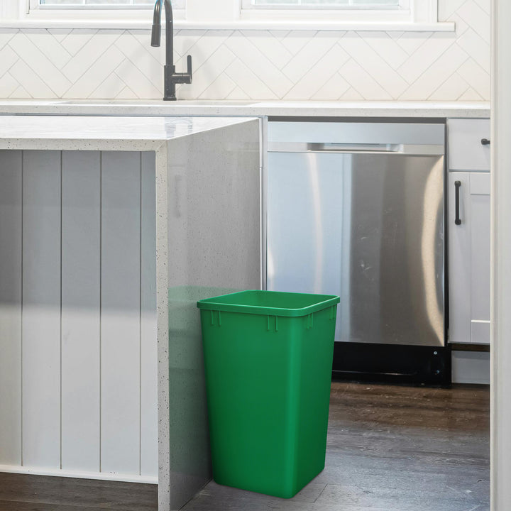 Rev-A-Shelf Polymer Replacement 27 qt. Trash Bin, Green, 2 Pack, RV-1024-19-2