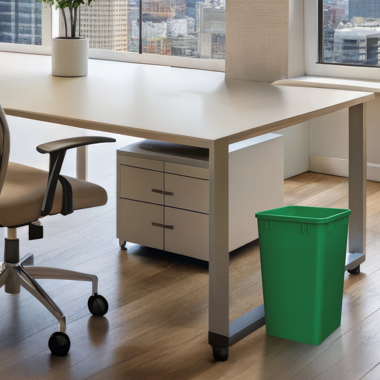 Rev-A-Shelf Polymer Replacement 27 qt. Trash Bin, Green, 2 Pack, RV-1024-19-2 - VMInnovations