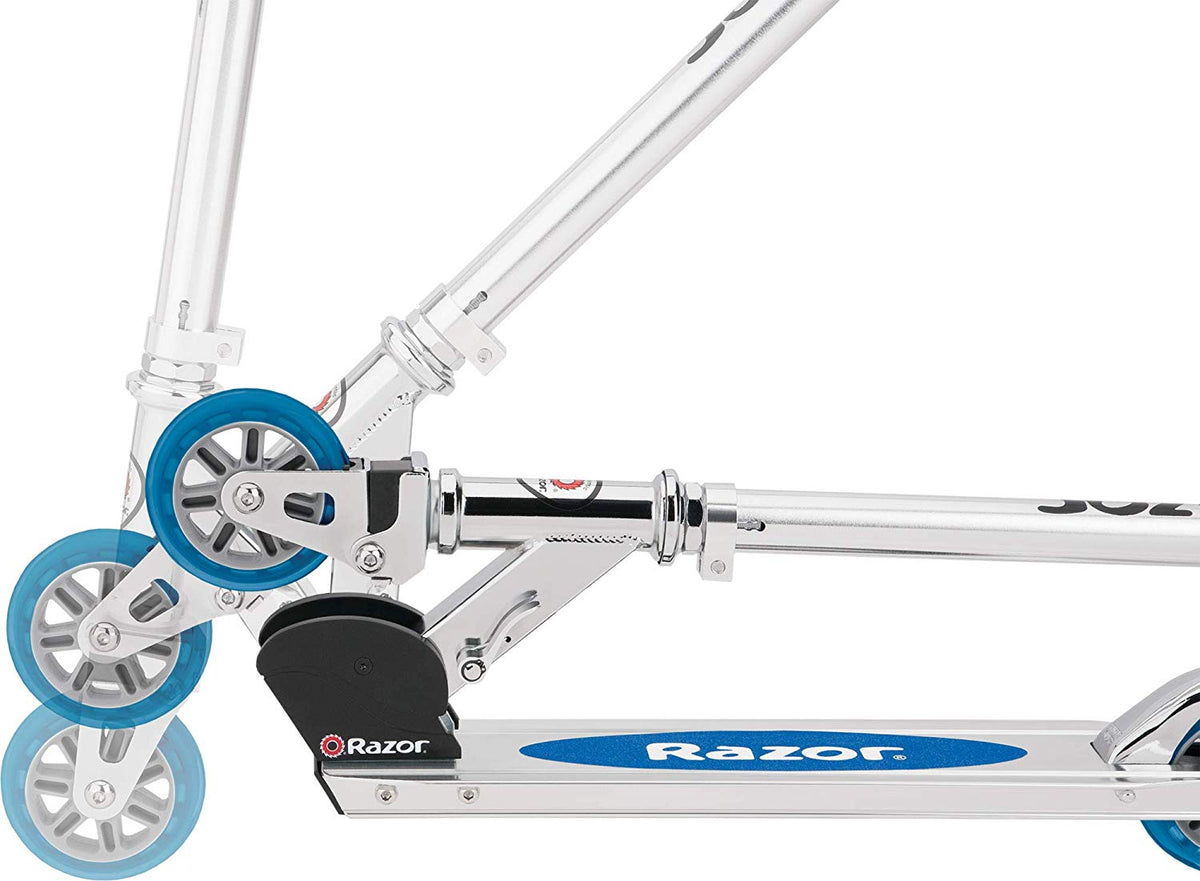 Razor A2 Aluminum Kick Scooter Boys/Girls, Red and Razor A2 Kick Scooter, Blue