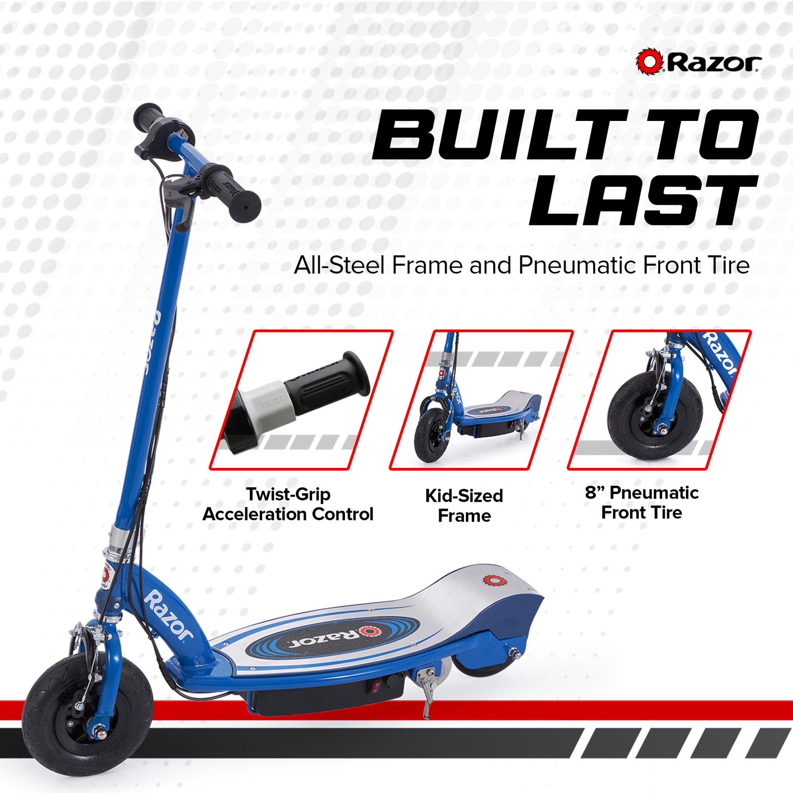 Razor E100 Motorized 24V Electric Scooter - Blue (For Parts) - VMInnovations