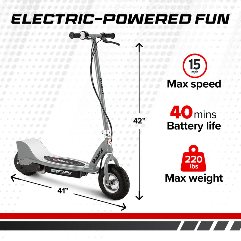 Razor E325 Electric 24 Volt Motorized Ride On Kids Scooter, Silver (For Parts)