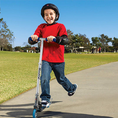 Razor A2 Aluminum Kick Scooter Boys/Girls, Red and Razor A2 Kick Scooter, Blue