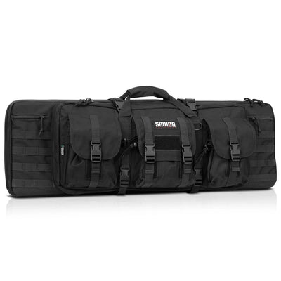 Savior Equipment American Classic 36 Inch Double Rifle Pistol Pocket Case, Black - VMInnovations