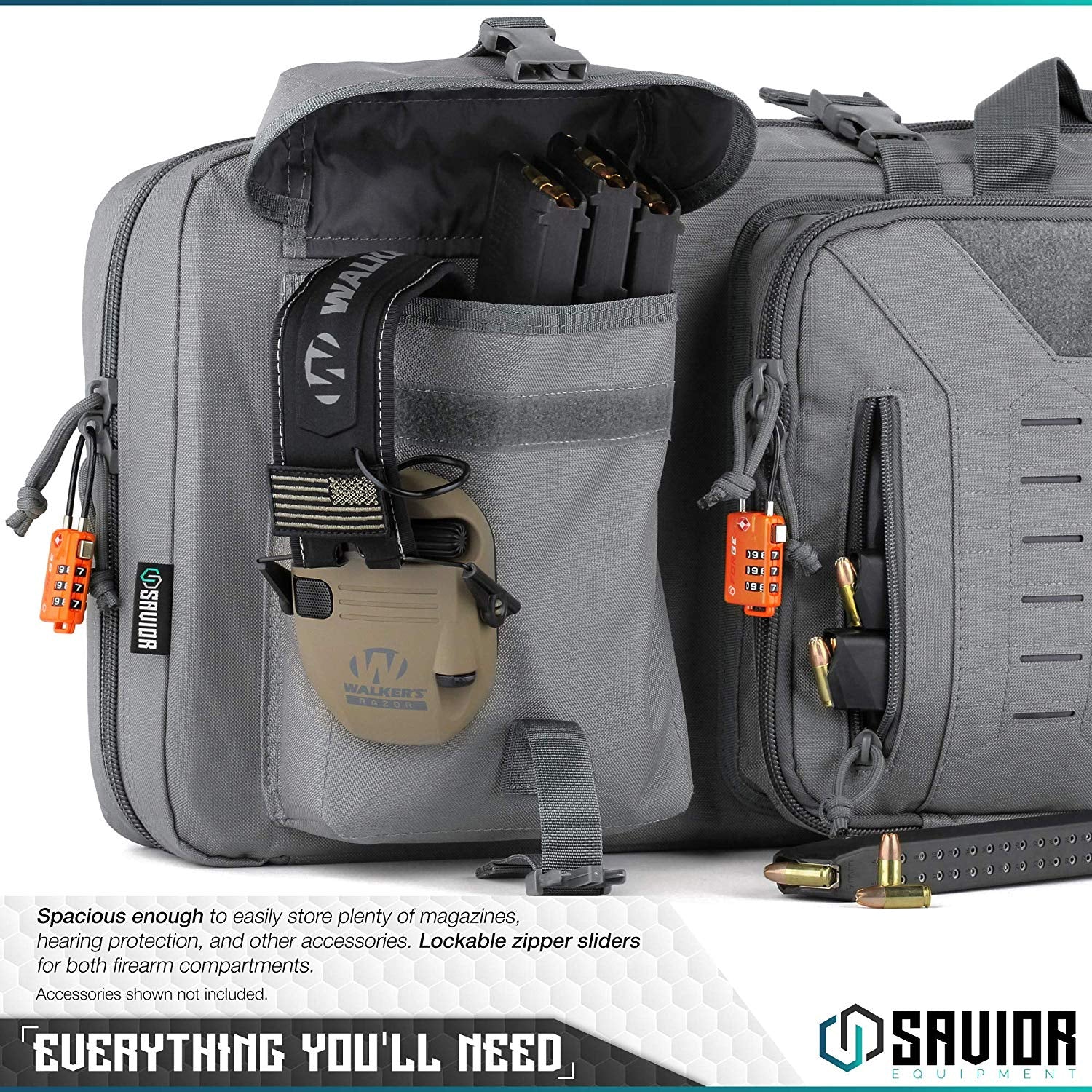Savior Equipment Gray Urban Double Rifle Gun Carrying Case, 46 Inch (For Parts)