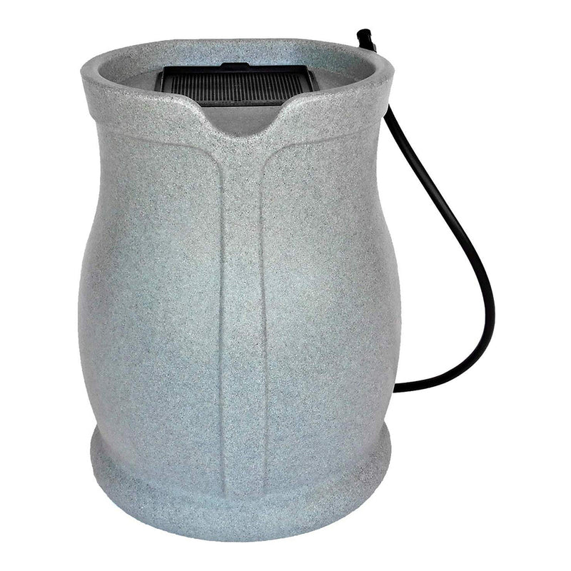 FCMP Outdoor Water Irrigation 45 Gallons Catalina Rain Barrel, Granite (2 Pack)