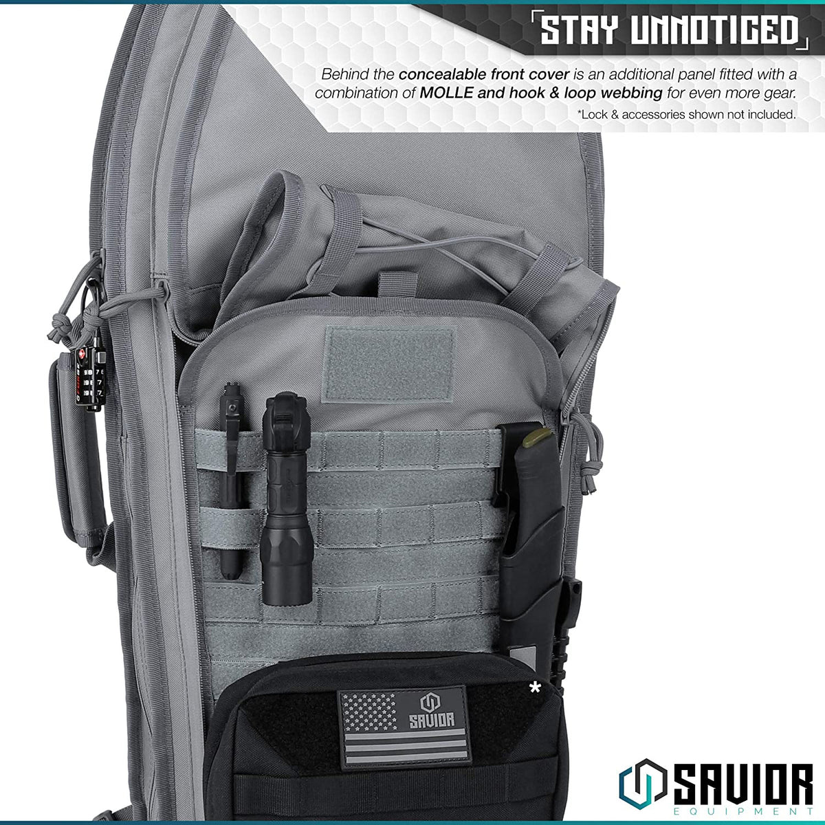 Savior Equipment T.G.B. Gray Covert Rifle Carrying Case with Strap, 30 Inch - VMInnovations