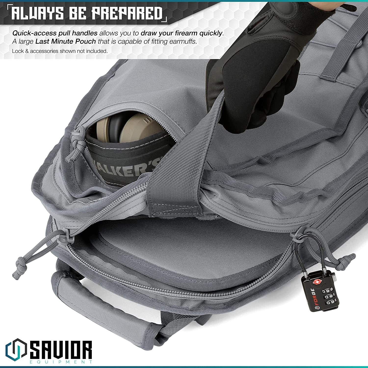Savior Equipment T.G.B. Gray Covert Rifle Case with Strap, 30 Inch (Open Box)