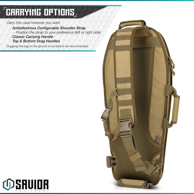 Savior Equipment T.G.B. Earth Rifle Carrying Case with Strap, 30 Inch (Open Box)