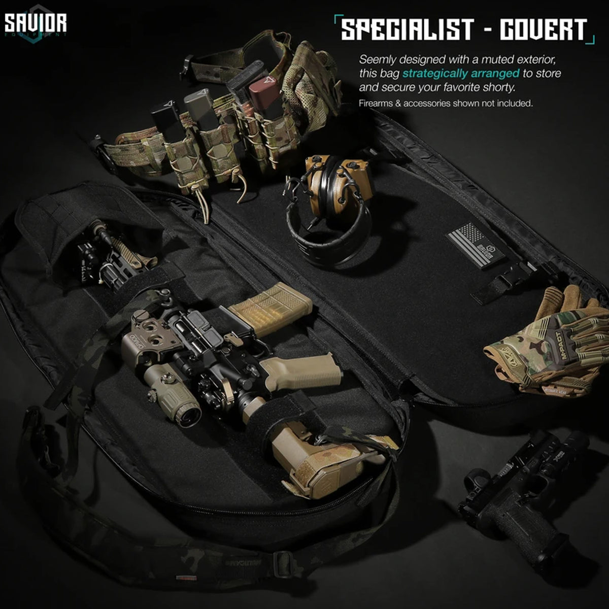 Savior Equipment 600D 34 in. Tactical Single Rifle Gun Bag Backpack (For Parts)
