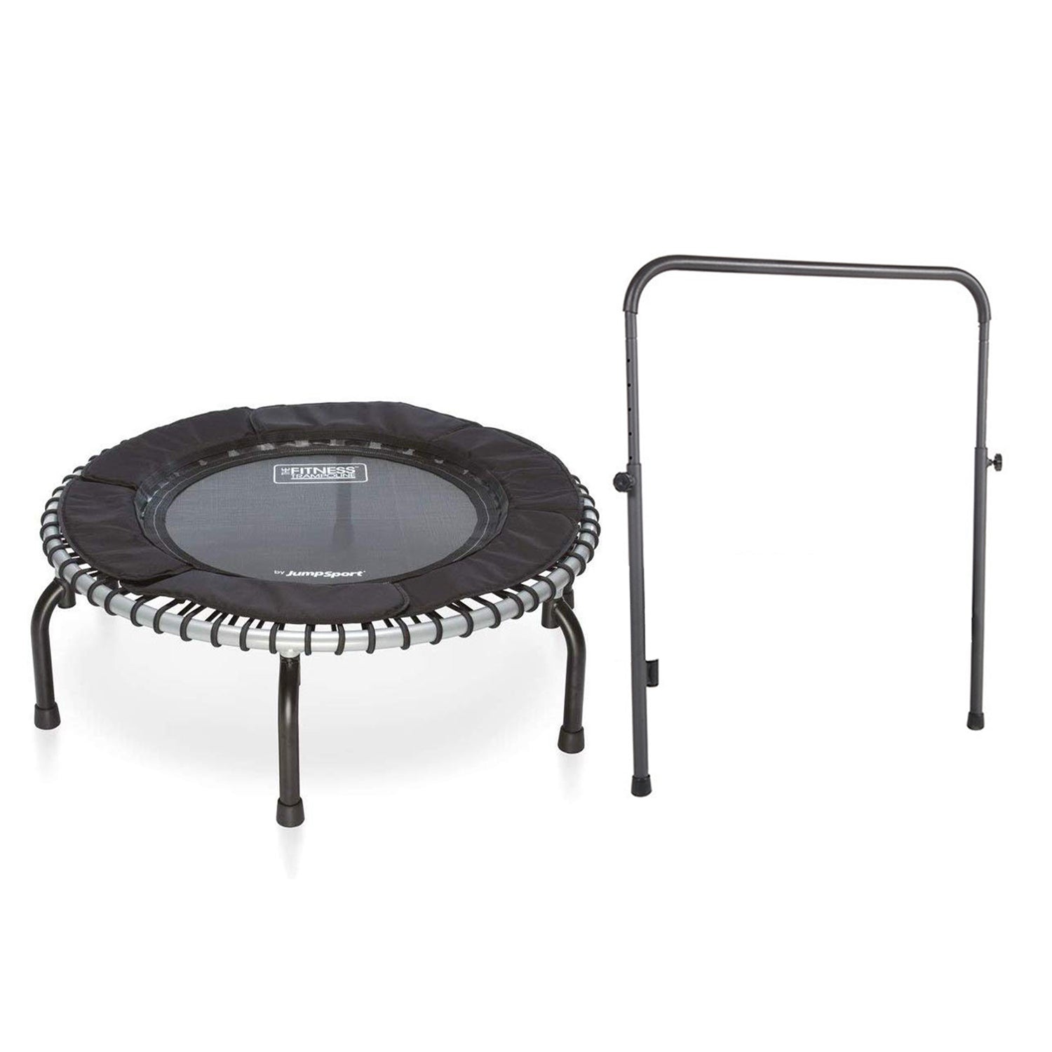 JumpSport 370 Indoor Lightweight 39-Inch Heavy Duty Fitness Trampoline, Black - VMInnovations