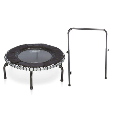 JumpSport 370 Indoor Lightweight 39-Inch Heavy Duty Fitness Trampoline, Black - VMInnovations